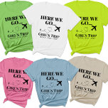 Custom Destination Travel Family Girls Trip Vacay T-Shirt<br><div class="desc">Gear up for an unforgettable adventure with our Custom Destination Travel Family Girls Trip Vacay T-Shirt – the perfect blend of style, comfort, and personalised charm! Designed to commemorate your special birthday trip, this tee is more than just apparel – it's a symbol of the bond shared between travel buddies...</div>