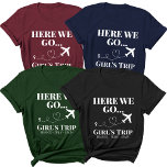 Custom Destination Travel Family Girls Trip Vacay T-Shirt<br><div class="desc">Embark on the ultimate adventure in style with our Custom Destination Travel Family Girls Trip Vacay T-Shirt! Perfect for commemorating your personalised birthday trip or girls' getaway, this tee is a must-have addition to your travel wardrobe. Crafted with care and designed to perfection, this custom shirt is more than just...</div>