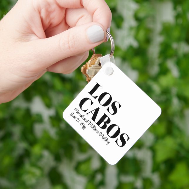 Custom Destination Wedding Welcome to Los Cabos Key Ring (Hand)