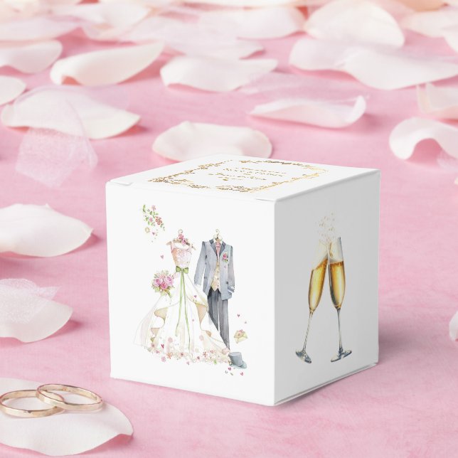 Custom details Bride & Groom No 2 Favour Box (Wedding)
