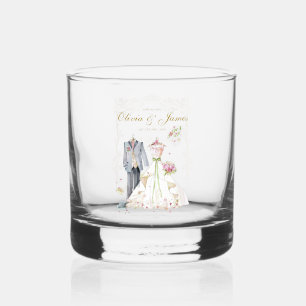 Custom details Bride & Groom  Whiskey Glass