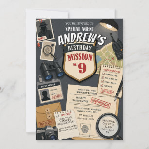 Custom Detective Birthday Party Invitation