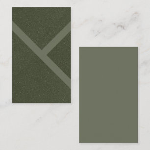Custom Diagonal Moss Green Business Card Design