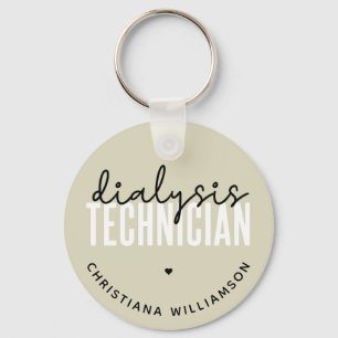Custom Dialysis Technician Nephrology Tech Gifts Key Ring