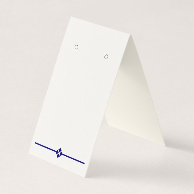 Custom Diamond in Blue Folded Tent Earring Cards (Front)