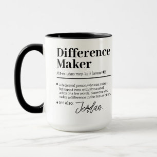 Custom Difference Maker, Mentor Appreciation Gift Mug