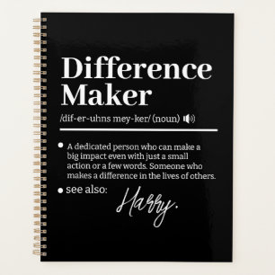 Custom Difference Maker, Mentor Appreciation Gift Planner