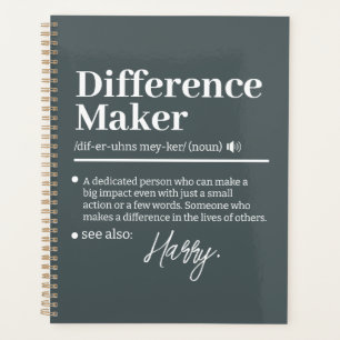 Custom Difference Maker, Mentor Appreciation Gift Planner