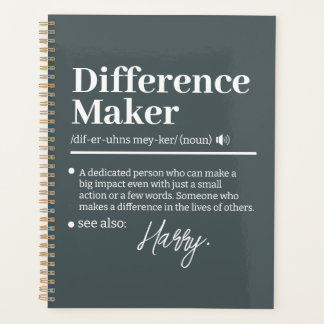Custom Difference Maker, Mentor Appreciation Gift Planner