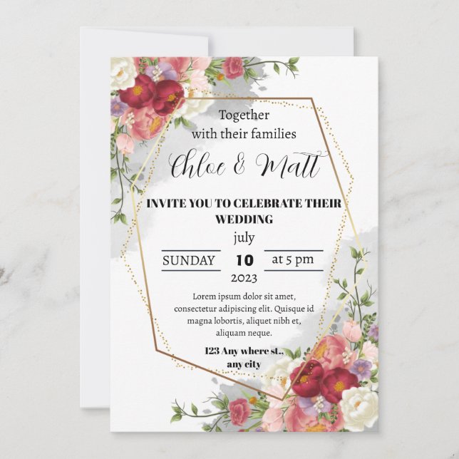 Custom Digital marriage card (Front)