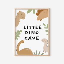Custom dinosaur door sign for kid's bedroom
