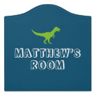 Custom dinosaur door sign for kid's bedroom