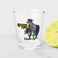 Custom Dinosaur Pirate Shot Glass