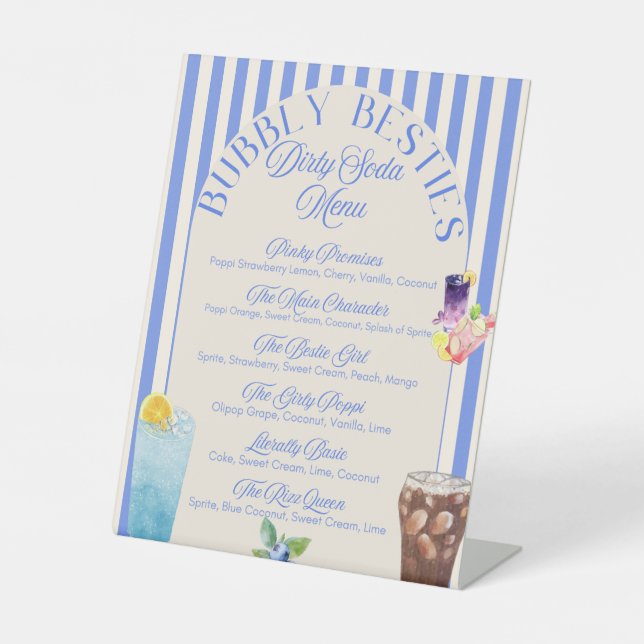 Custom Dirty Soda Menu | Printable Soda Bar Sign (Front)