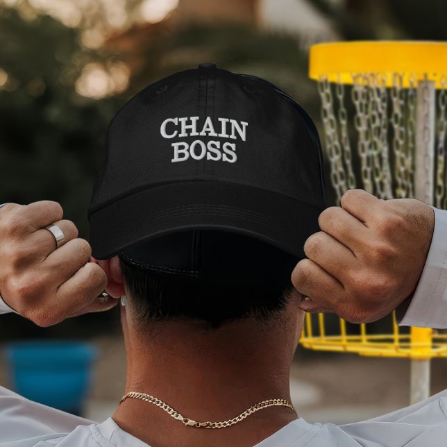 Custom Disc Golf Chain Boss Gift Embroidered Hat (Creator Uploaded)