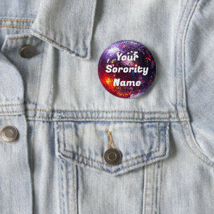 Custom Disco Ball Sorority Button