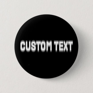 Custom Distortion Glitched Text Effect 6 Cm Round Badge