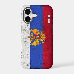 Custom Distressed Russian Flag iPhone Case