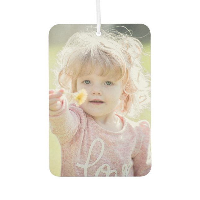 Custom DIY 2 Photo Easy Simple Template Auto Car Car Air Freshener (Front)