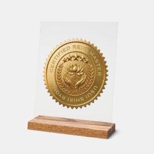 Custom DIY 3D Gold foil Reiki Master seal stickers Acrylic Sign