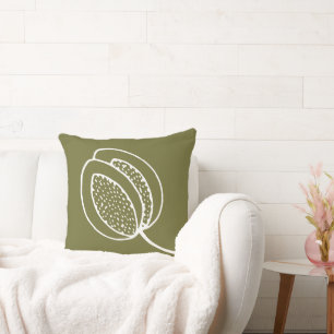Custom diy Do it yourself Trendy green white chic Cushion