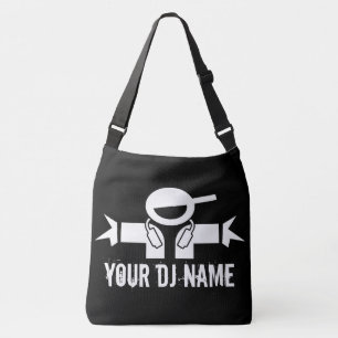 Custom DJ name cross body bag music disc jockey