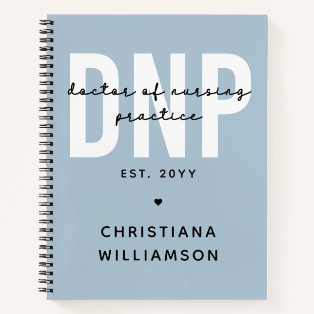 Custom DNP Doctor of Nursing Practice Graduation Notebook (Front)