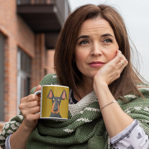 custom Doberman Dog Black Tan personalized Coffee Mug