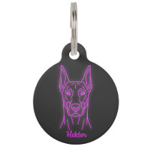 Custom Doberman Neon Glow Personalized