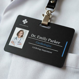 Custom Doctor ID Badge Template   Photo