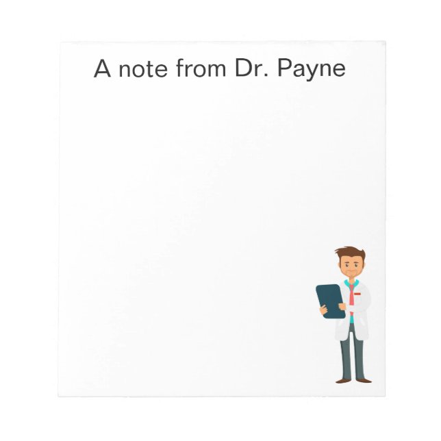 Custom Doctor, Nurse, Dentist Notepad (Front)