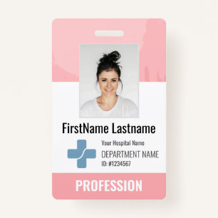Custom Doctor, Nurse, Health Aide Photo ID ID Badge