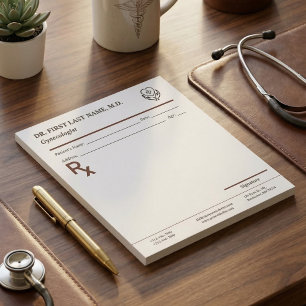 Custom Doctor Prescription Notepad Editable RX Pad