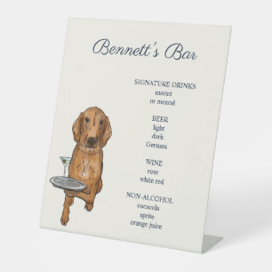 Custom Dog Bar Pedestal Sign