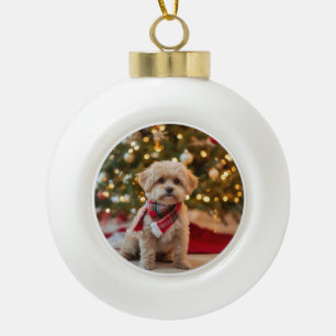 Custom Dog Christmas Ornament   Pet Photo