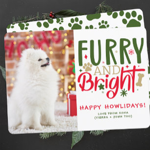 Custom Dog Christmas Photo Personalised Picture Holiday Card