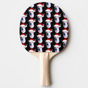 Custom Dog Christmas Photo Ping Pong Paddle
