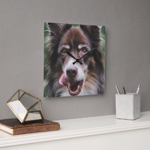 Custom Dog Clock, Personalised Pet Clock