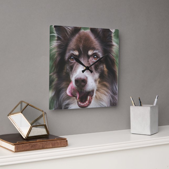 Custom Dog Clock, Personalised Pet Clock (Office)