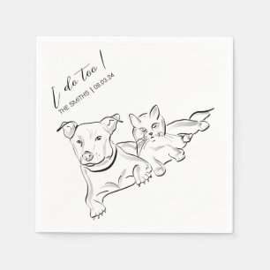 Custom Dog Cocktail Napkins Using Pet Photo + Name