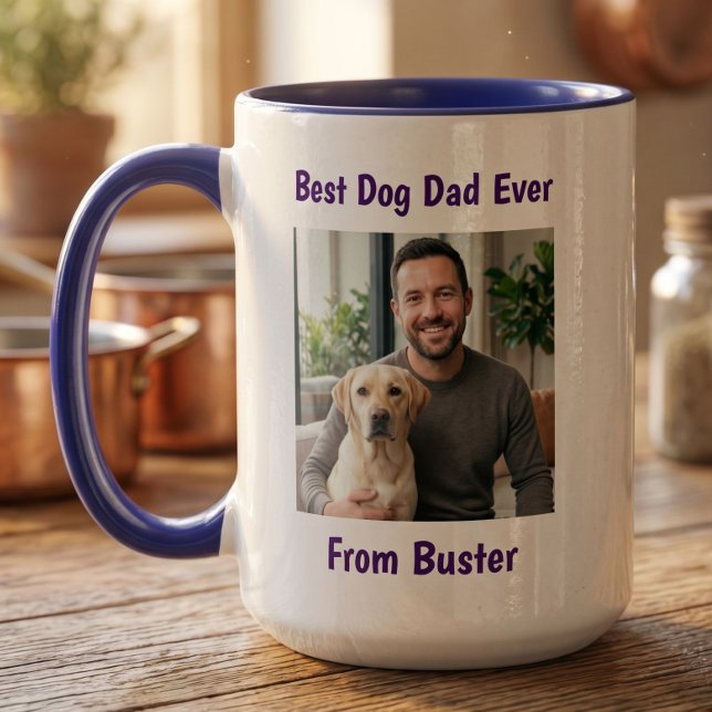 Custom Dog Dad Father's Day Photo Mug (Creator Uploaded)