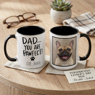 Custom Dog Dad Photo Mug Modern Cool Gift