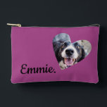 Custom Dog Face Makeup Bag Cosmetic Pouch<br><div class="desc">Keep your makeup organised in style with this fun custom dog face makeup bag cosmetic pouch. This accessory pouch features a convenient zipper closure to keep your essentials secure. Perfect for dog moms, this personalised pouch can also be used as a custom pencil case or cosmetic pouch. Show off your...</div>