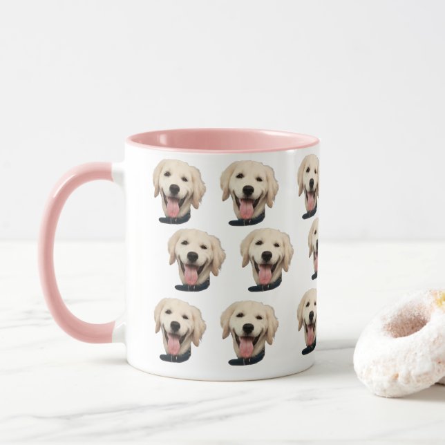 Custom Dog Face Mug | Dog Mum Gift Mug (With Donut)