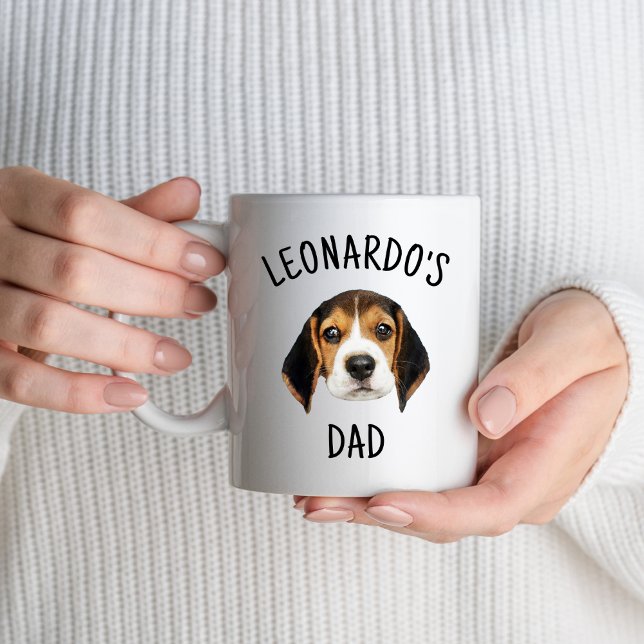 Custom Dog Face Name Dog Lovers Personalised Dad Mug (Creator Uploaded)