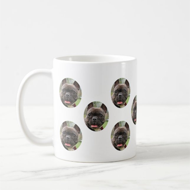 Custom Dog Face - Personalised pattern Coffee Mug (Left)