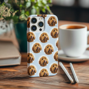 Custom Dog Face   Personalized Pet Light Blue iPhone 15 Pro Case