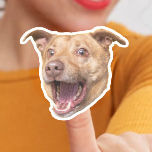 Custom Dog Face Stickers Dog Mum Gift
