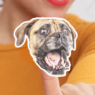 Custom Dog Face Vinyl Stickers