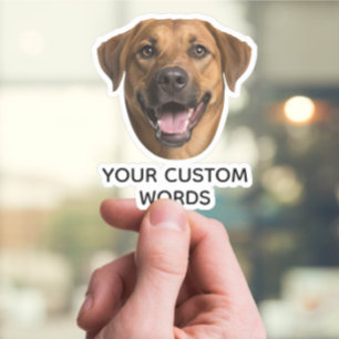 Custom Dog Face with Personalized Photo & Text